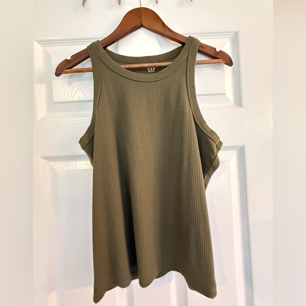 GAP Khaki Ribbed Women's Tank Top